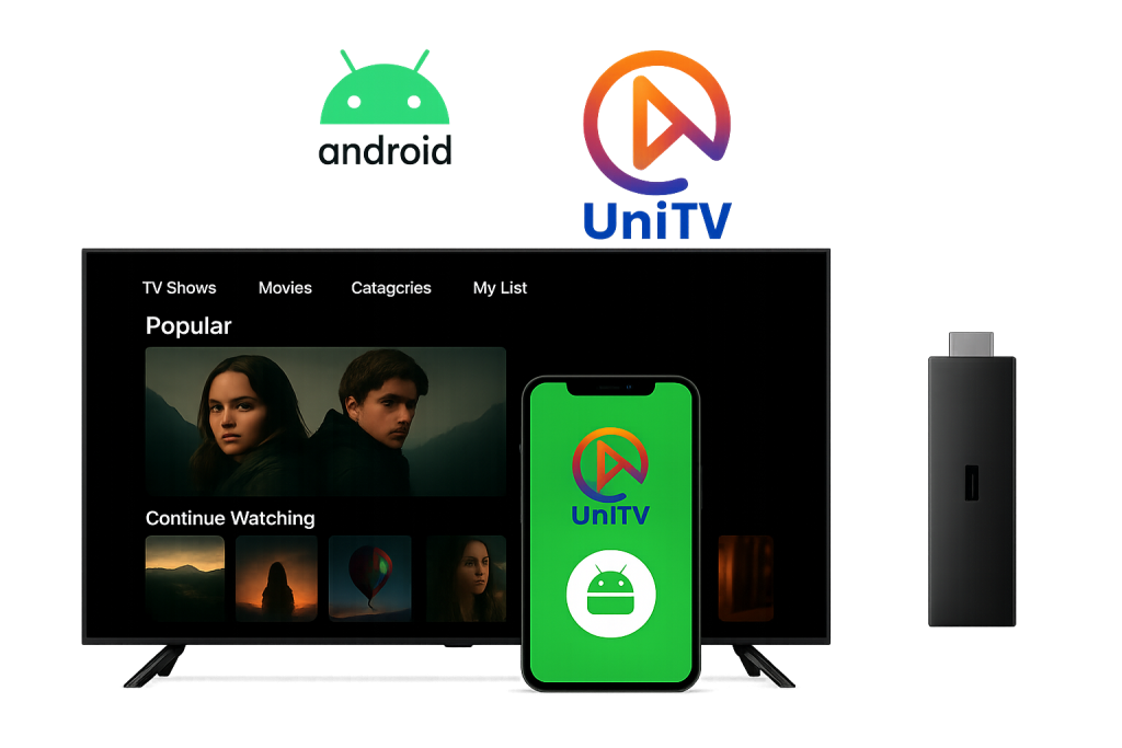 UniTV APK em Smart TV, TV Stick e celular Android – instalação e download.
